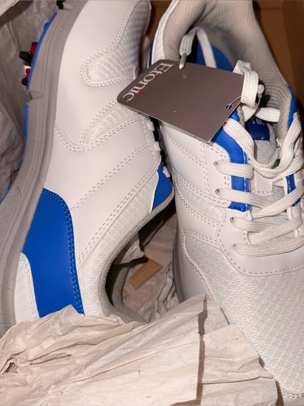 Men Sz 8 Etonic G-SOK Sport Golf Shoes White Blue